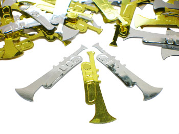 Trumpet Confetti, Gold and Silver Metallic Mix